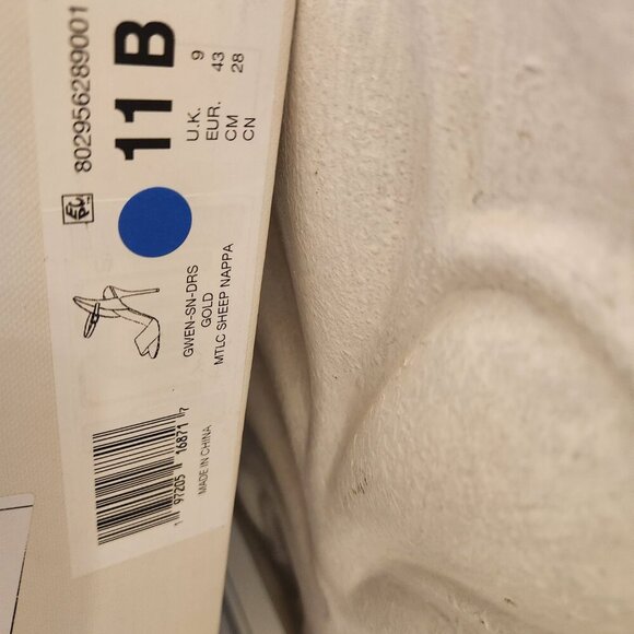 Ralph Lauren " Gwen" Metallic Nappa Leather Gold Heeled Sandals. NIB. Size 11 - Picture 3 of 13